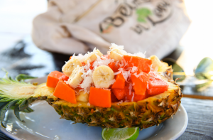 Belize food pineapple fruit plate