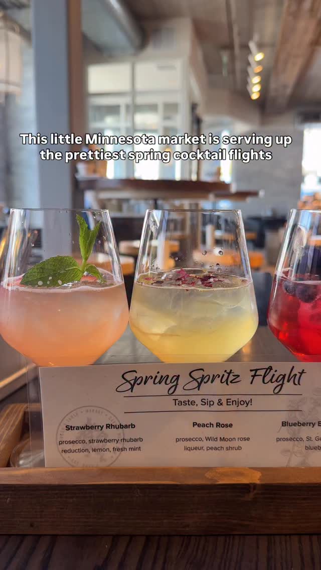 Spring has arrived in MN 🌸 so bring on all the refreshing beverages 🤗.

📍The Grocer’s Table 

One of our favorite new finds is this delicious cocktail flight from the cutest market and wine bar in Wayzata, MN. 

@thegrocerstable is doing seasonal spritz flights right now and they are everything spring should taste like!! All Prosecco-based, pretty, and so so good.

Let us know if you try the flight and which is your favorite! 

#visitmn #cocktailflights #springseason #exploreminnesota #wayzata