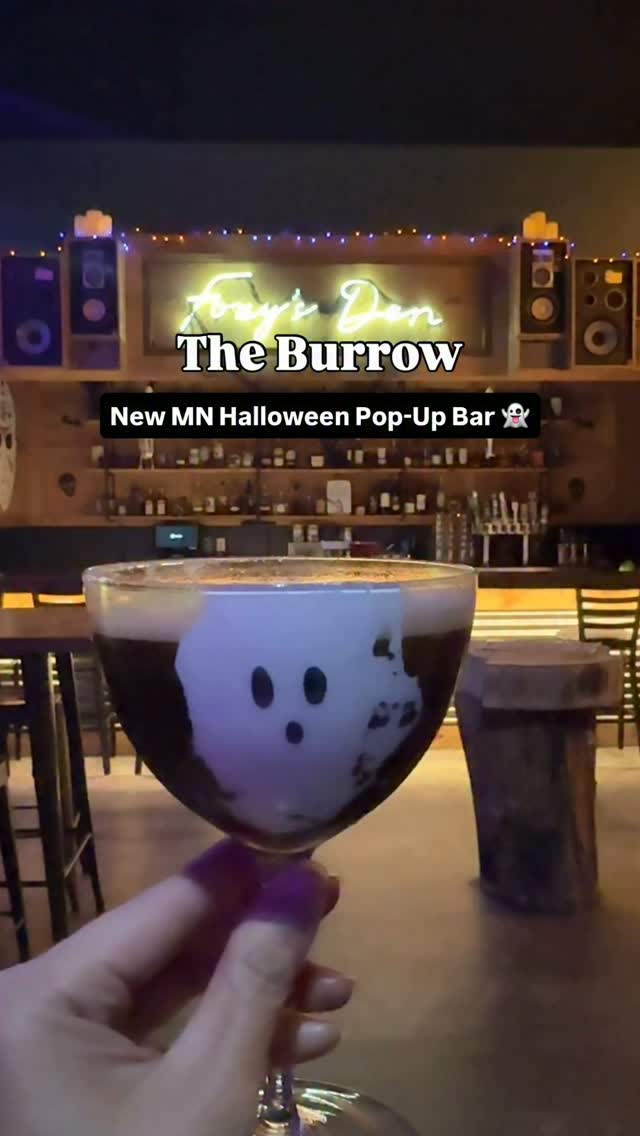 Spooky season isn’t over yet yall!!! 👻

This new Halloween pop-up just east of St. Paul is a must-visit this month 🎃

📍The Haunted Burrow (Oakdale, MN) 

Here’s what you can expect: 
👻 Over-the-top spooky decor in every single corner  
👻 Haunted laser tag
👻 Free Halloween movie nights
👻 Festive themed food and drinks

This was our first time at @theburrowoakdale and they have so much to do there! Definitely check it out even if you can’t make their Halloween pop up. 

#halloweenbar #visitmn #stpaul