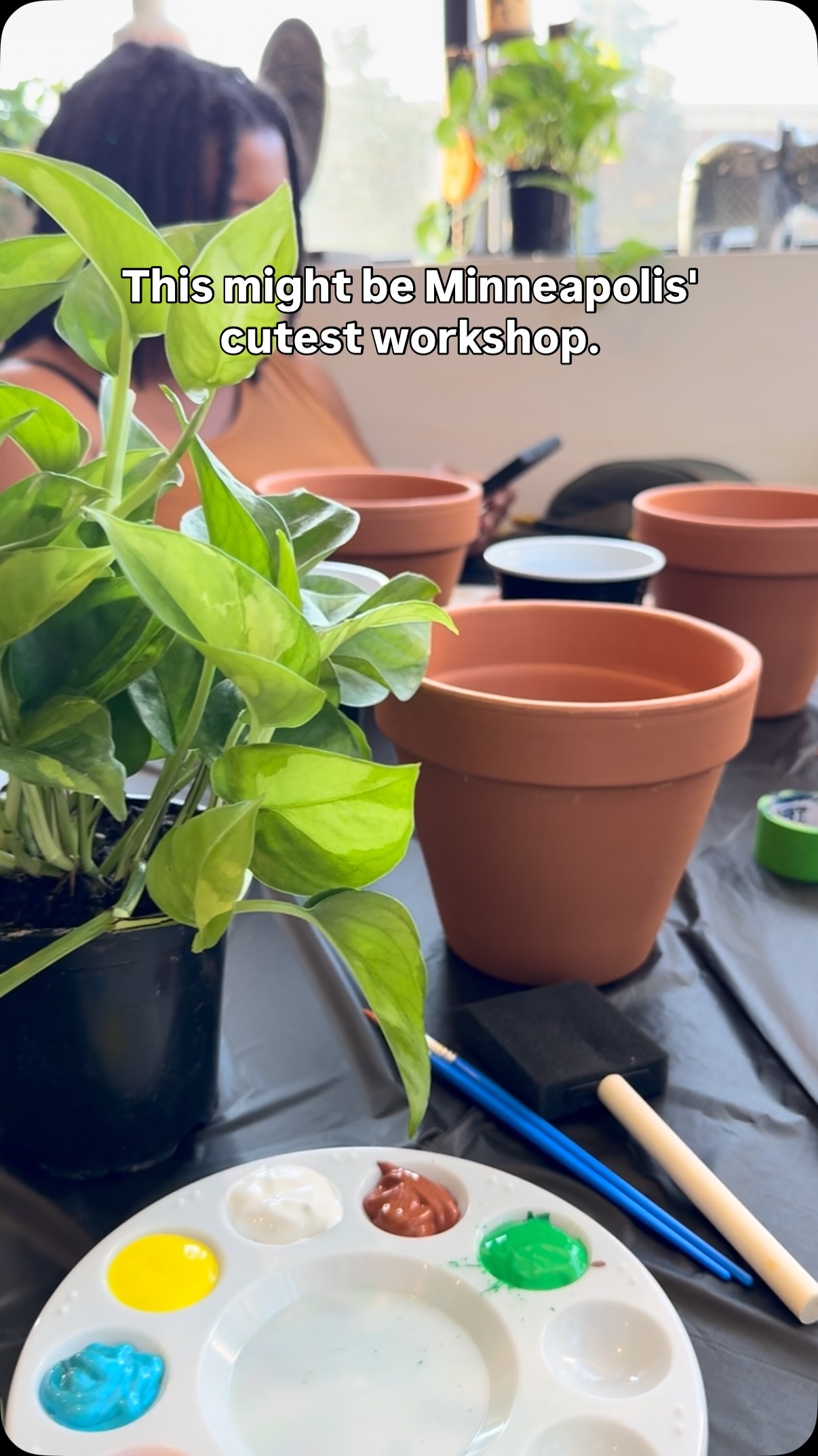 If you’ve been looking for a creative girls’ night in Minneapolis, this is one to add to your list! 

@rootsbloom_studio hosts workshops where you’ll spend the evening painting your own planter pot, catching up with your girlies, and leaving with a beautiful new plant.

Ticket includes:
• A planter to paint
• A beautiful plant to take home
• All painting supplies
• A guided self-care experience
• A $10 food & drink credit

It ended up being such a relaxing way to spend an evening. Who knew painting could be so therapeutic?

Would you grab your girls and try this?

#gifted #exploremn #minneapolismn #visitmn #creativeworkshop