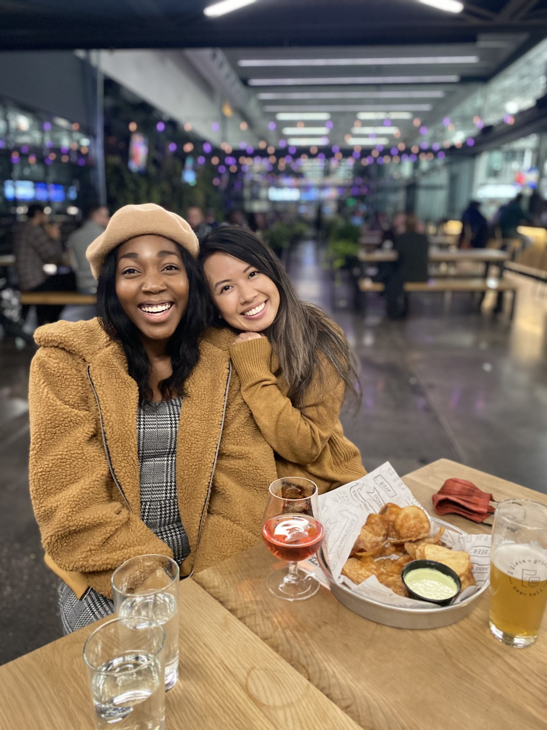 Two woman at a brewery