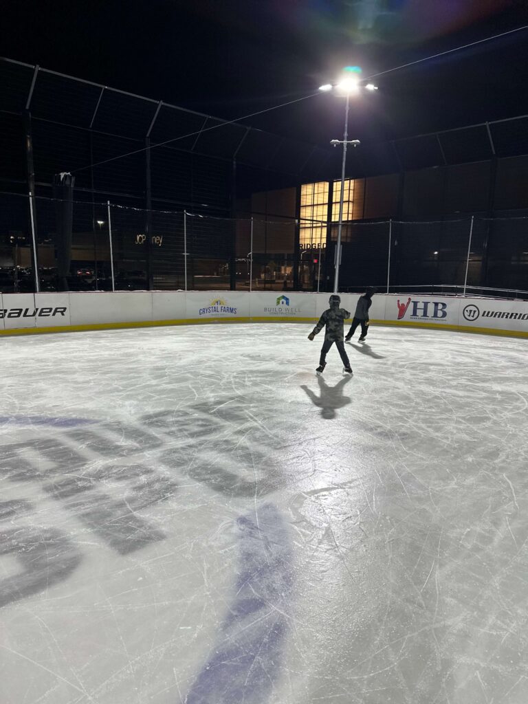 The ice rink outside of Dick's House of Sport