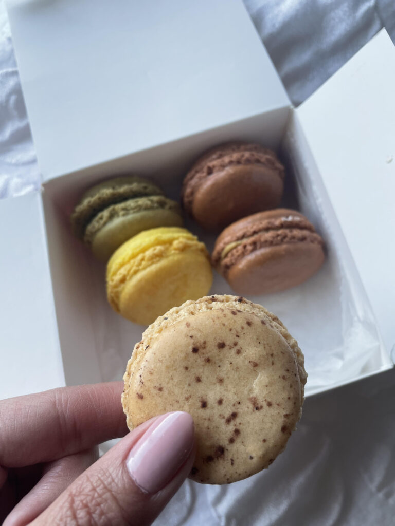 five french macarons