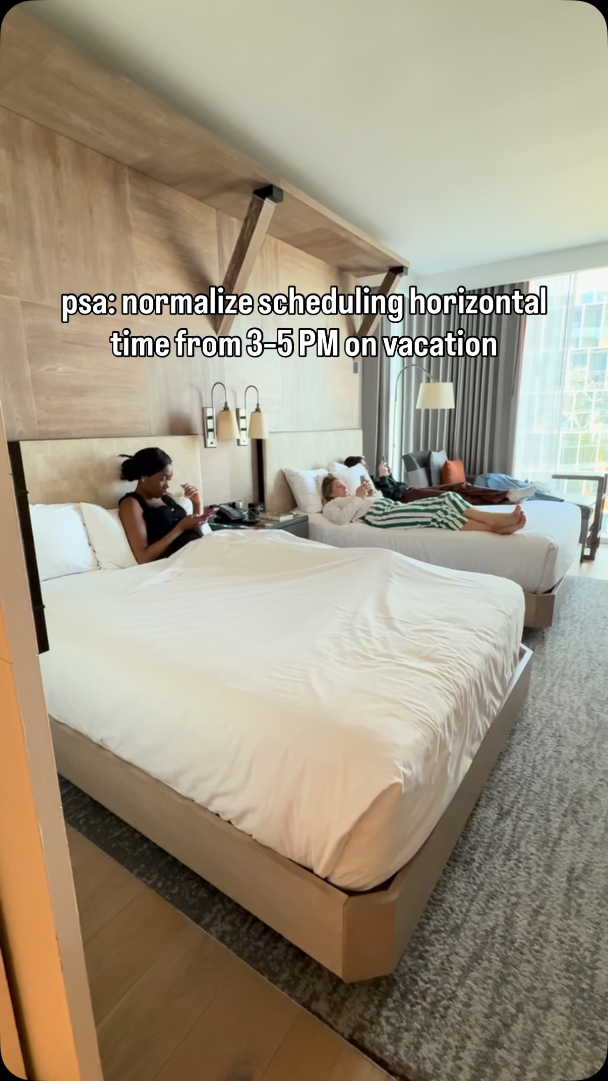 Shoutout to the friends who always factor in some mandatory horizontal time from 3–5 PM on every trip! 

Because the best itineraries leave room to recharge. Tag your travel buddy who gets it ✈️